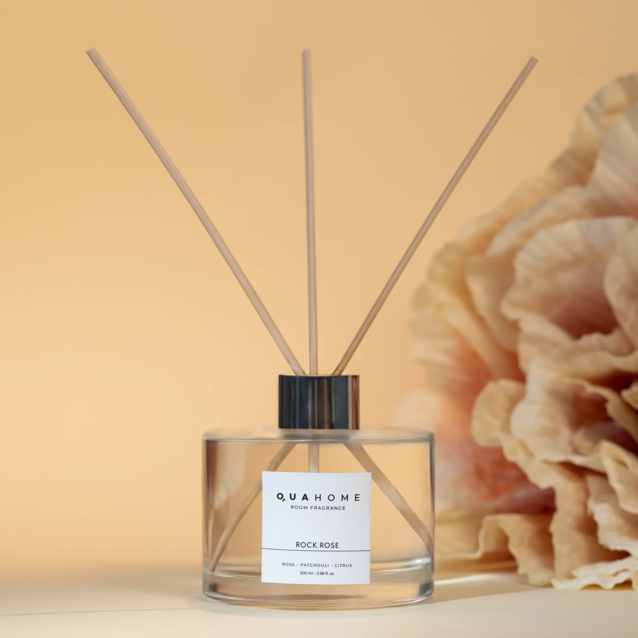 Rock Rose Çubuklu Oda Kokusu Silindir Şişe 200 Ml - Qua Home