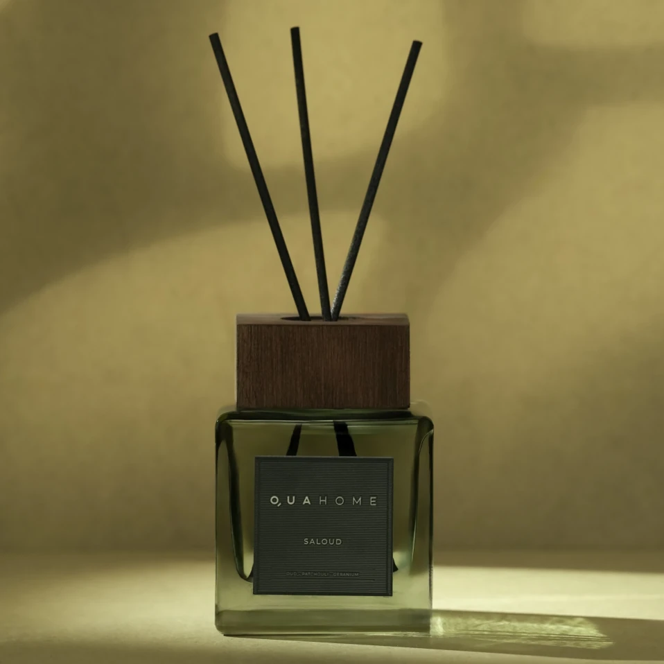 Saloud Çubuklu Oda Kokusu Küp Şişe Yeşil 500 Ml - Qua Home