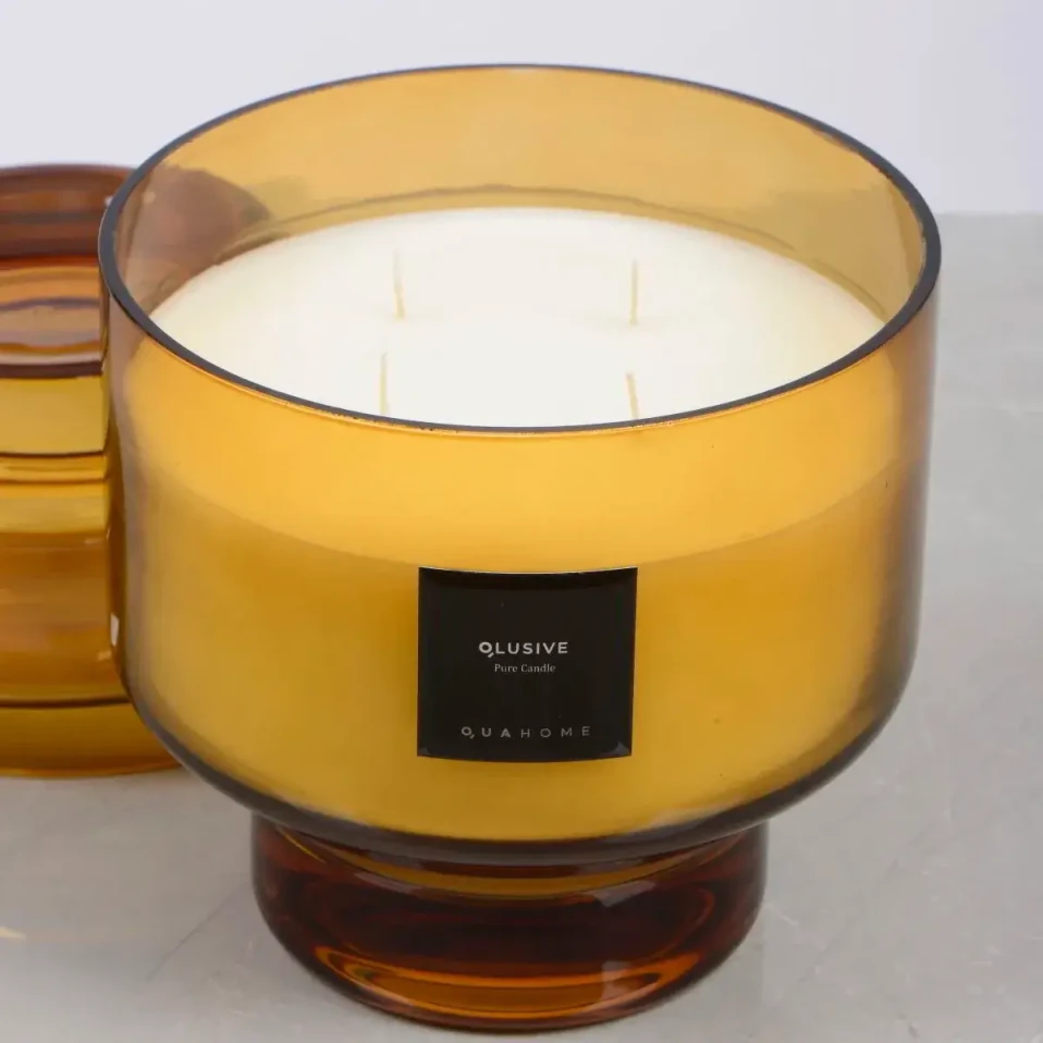 Lois Cam Kapaklı Amber Mum 1000 Gr - 4