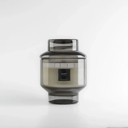 Lois Cam Kapaklı Antrasit Mum 1000 Gr - 3