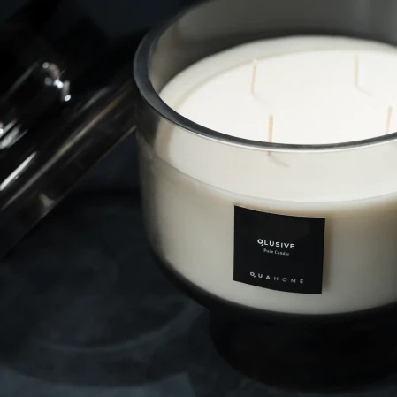 Lois Cam Kapaklı Antrasit Mum 1000 Gr - 5