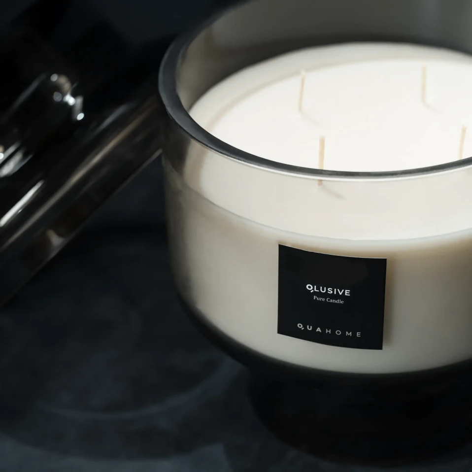 Lois Cam Kapaklı Antrasit Mum 1000 Gr - 5