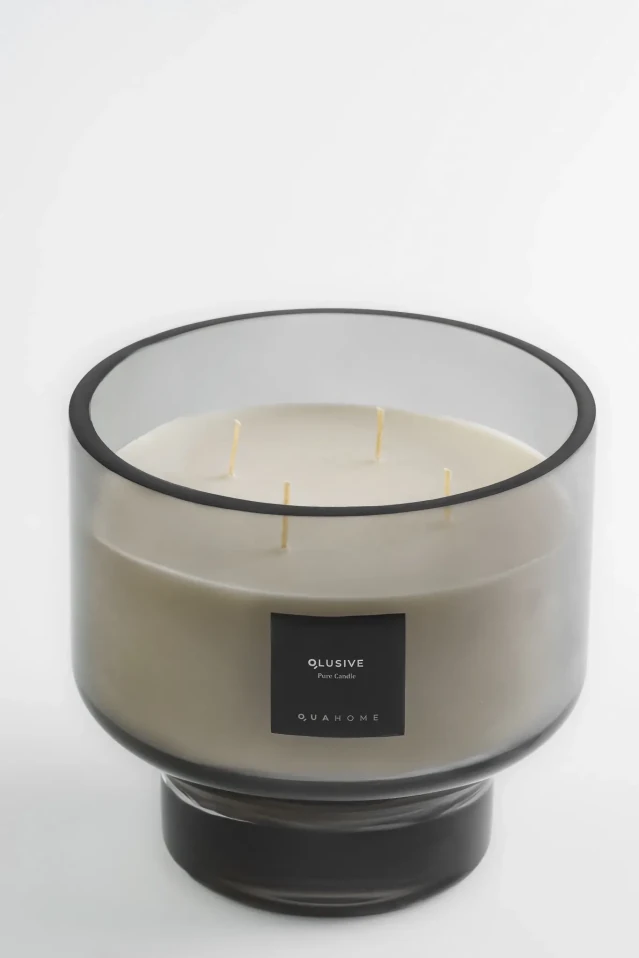 Lois Cam Kapaklı Antrasit Mum 1000 Gr - 6