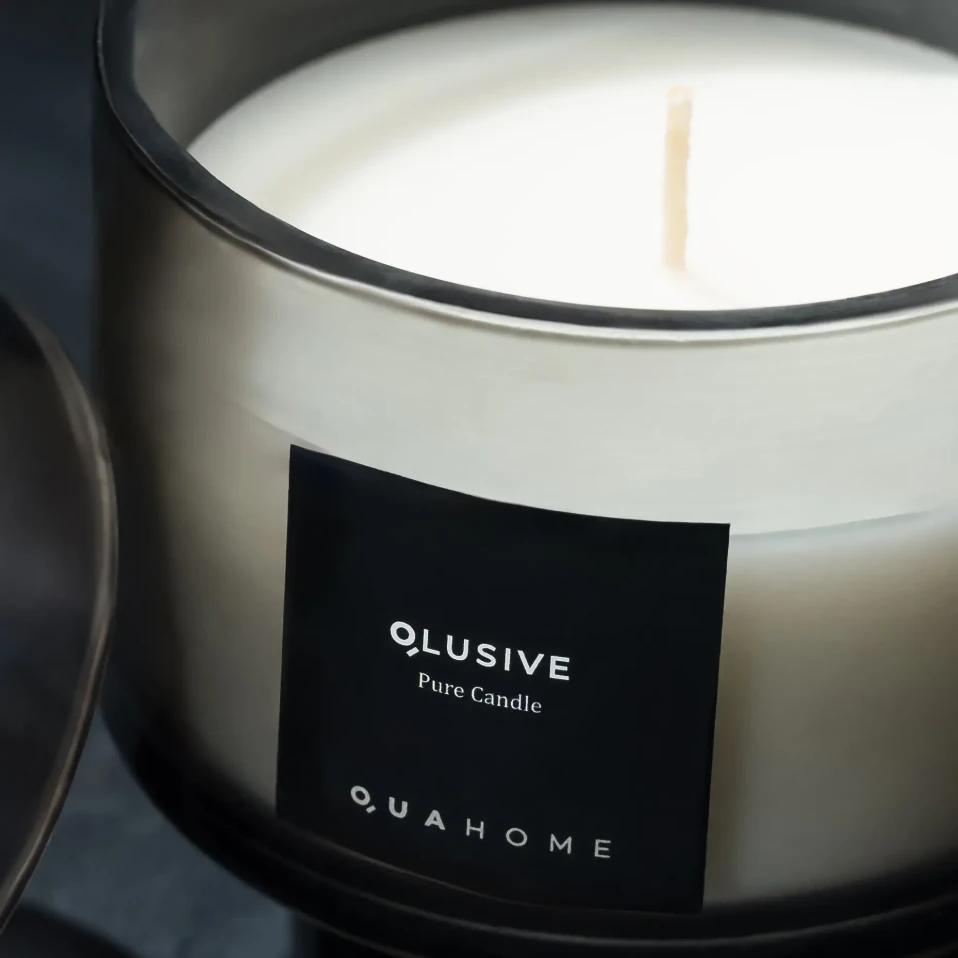 Lois Cam Kapaklı Antrasit Mum 350 Gr - 2