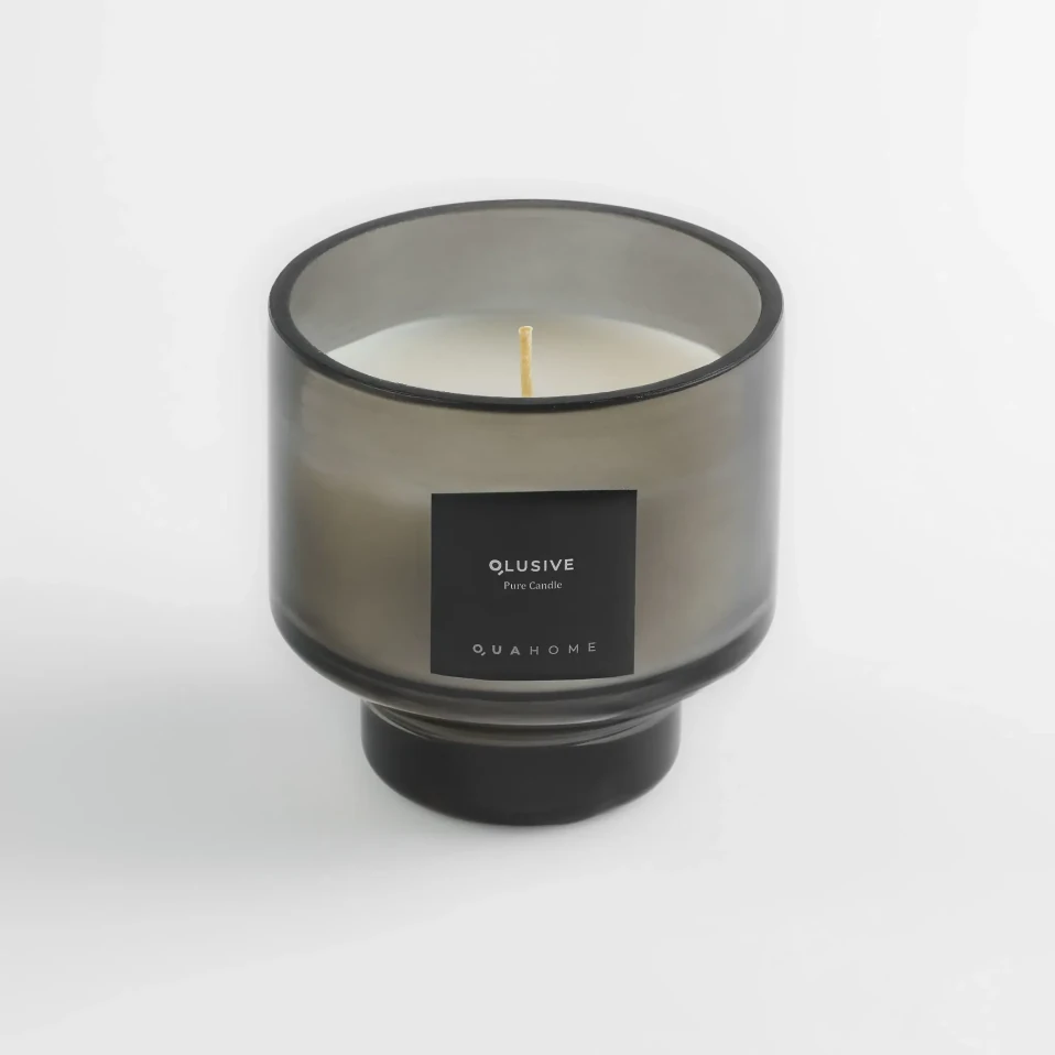 Lois Cam Kapaklı Antrasit Mum 350 Gr - Qua Home