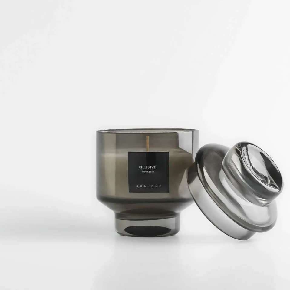 Lois Cam Kapaklı Antrasit Mum 350 Gr - 5