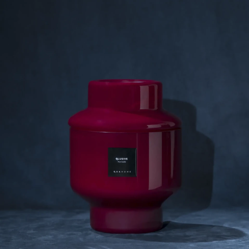 Lois Cam Kapaklı Bordo Mum 1000 Gr - 2