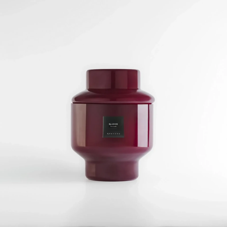 Lois Cam Kapaklı Bordo Mum 1000 Gr - 3