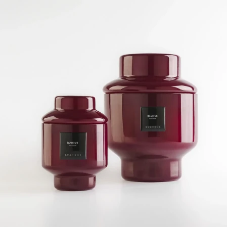 Lois Cam Kapaklı Bordo Mum 1000 Gr - 1