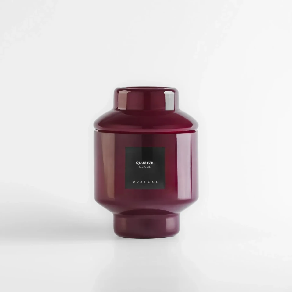 Lois Cam Kapaklı Bordo Mum 350 Gr - 4