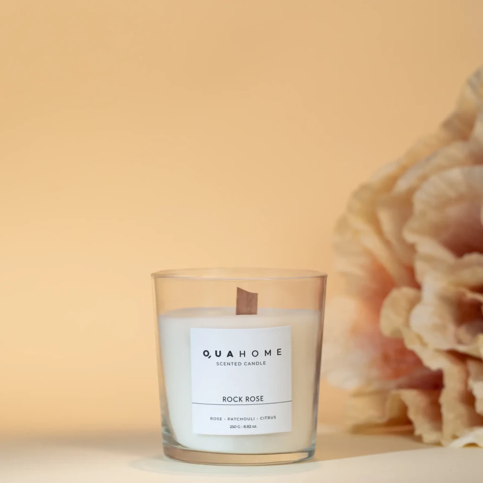 Rock Rose Kokulu Mum Silindir 250 Gr - Qua Home