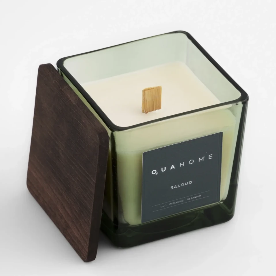 Saloud Kokulu Mum Yeşil 500 Gr - Qua Home