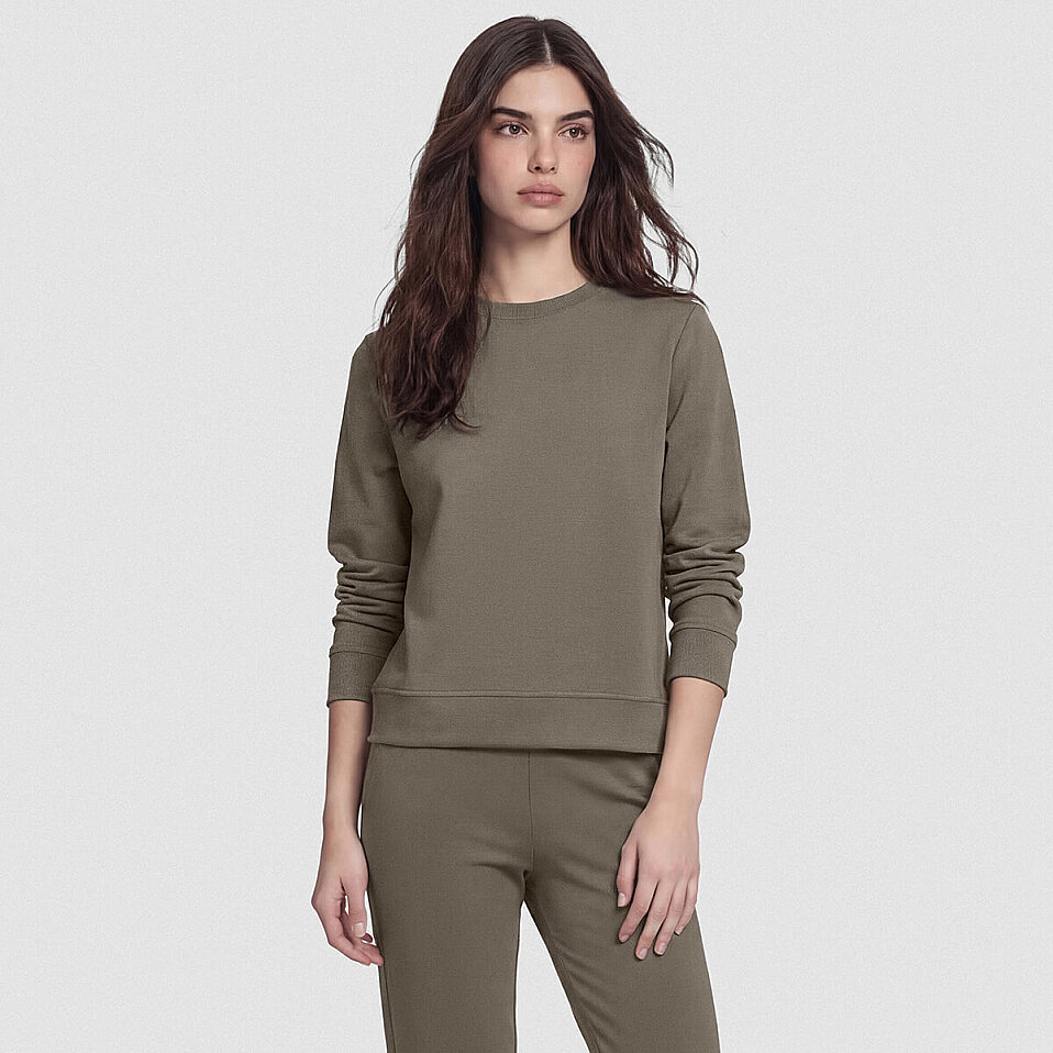 Mario Kadın Sweatshirt Haki - 1