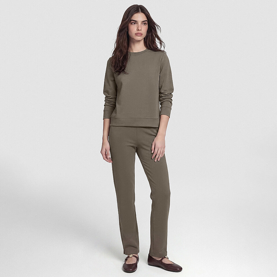 Mario Kadın Sweatshirt Haki - 2