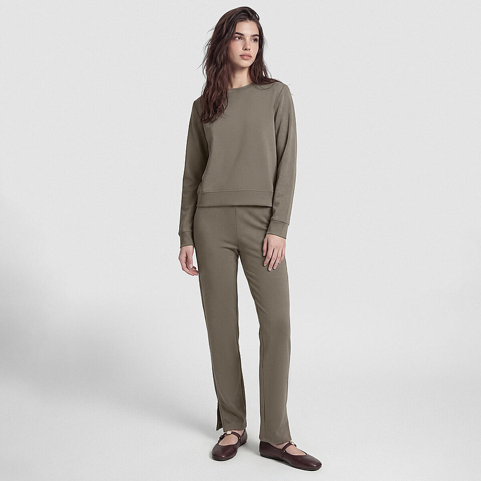 Mario Kadın Sweatshirt Haki - 4