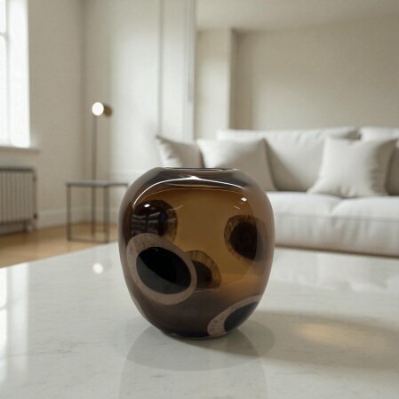 Mauvais Cam Vazo Kahverengi 20x13x22 cm - 2