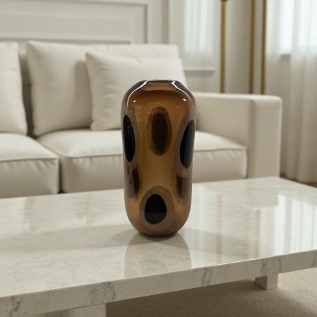 Mauvais Cam Vazo Kahverengi 17x12x33 cm - 2