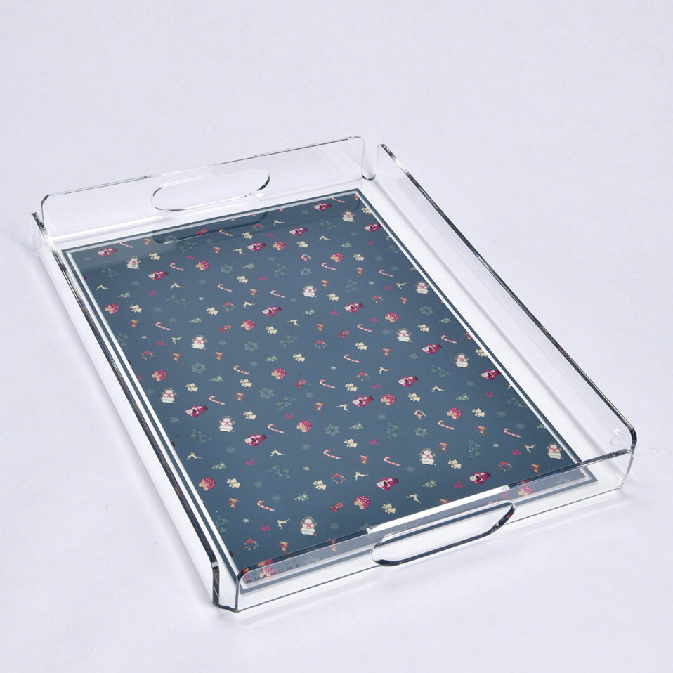 Merrie Yılbaşı Tepsi 36x26 Cm - 1