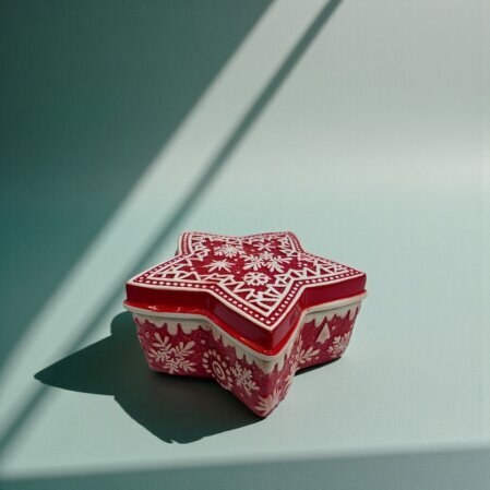 Neo Seramik Yılbaşı Yıldız Kutu 21x17x10 - 2