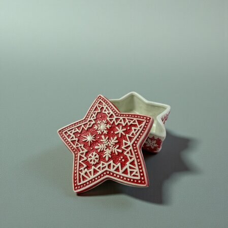 Neo Seramik Yılbaşı Yıldız Kutu 21x17x10 - Qua Home