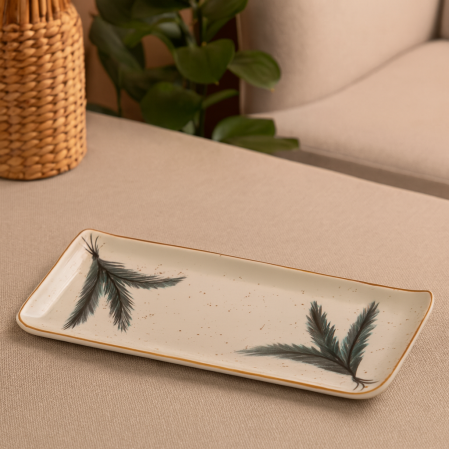 Pelo Kaftan Tüyü Sunum Tabağı 35 Cm - Qua Home