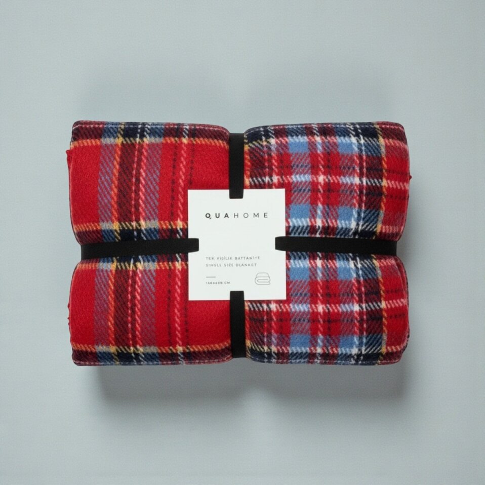 Rio Tek Kişilik Battaniye Kırmızı 150x200 Cm - 1