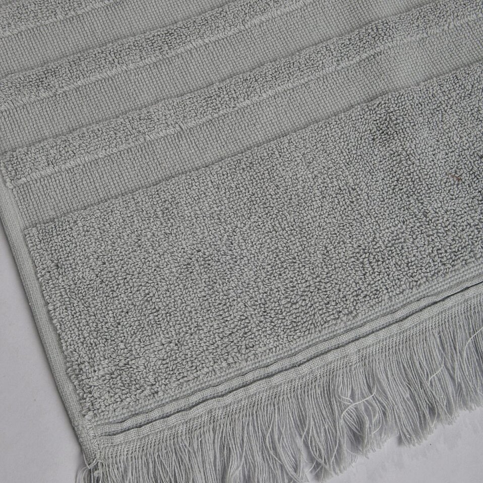 Senza Saçaklı %100 Pamuk 2'li Yüz Havlusu Antrasit Gri Kutu 50x80 Cm - 5