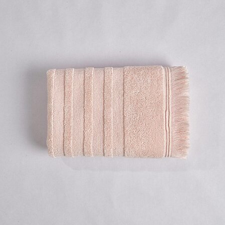 Senza Saçaklı %100 Pamuk 2'li Yüz Havlusu Gri Pembe Kutu 50x80 Cm - 2