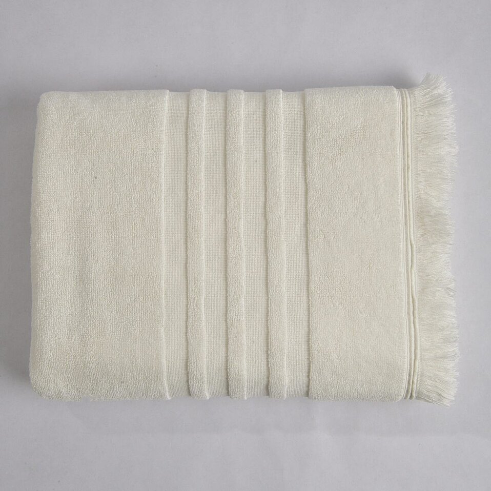 Senza Saçaklı %100 Pamuk 2'li Yüz Havlusu Kahve Ekru Kutu 50x80 Cm - 5