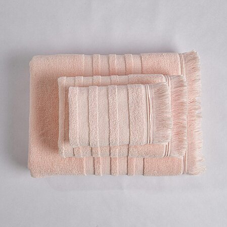 Senza Saçaklı Pamuk El Havlusu Pembe 30x50 Cm - 2
