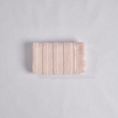 Senza Saçaklı Pamuk El Havlusu Pembe 30x50 Cm - Qua Home