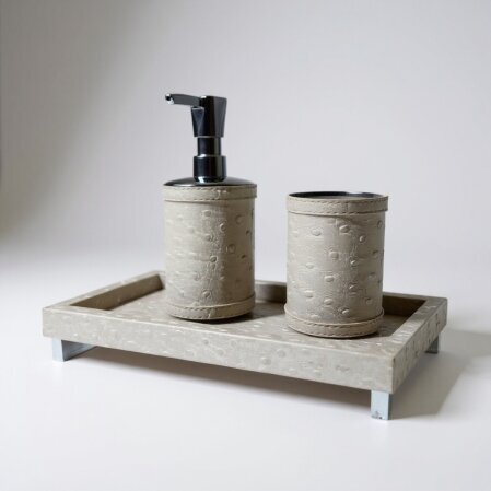 Slvie Deri Sabunluk Seti Bej - Qua Home