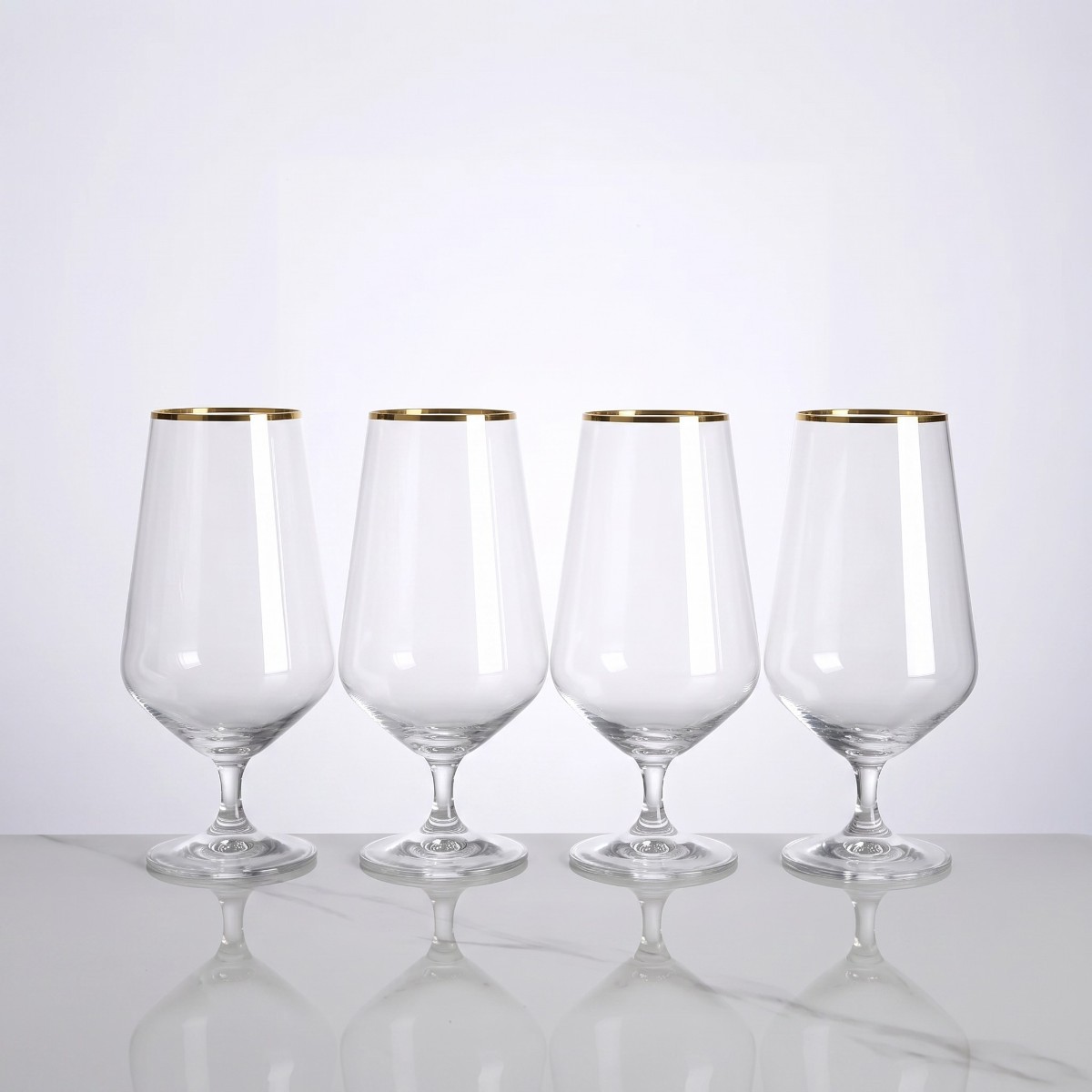 Meringue 4'lü Kristal Bira Bardağı 540 cc - 1
