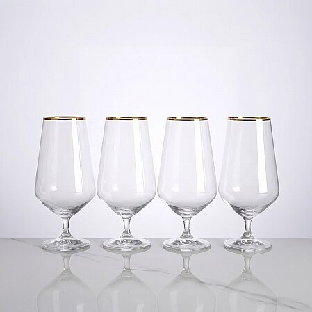 Meringue 4'lü Kristal Bira Bardağı 540 cc - 1