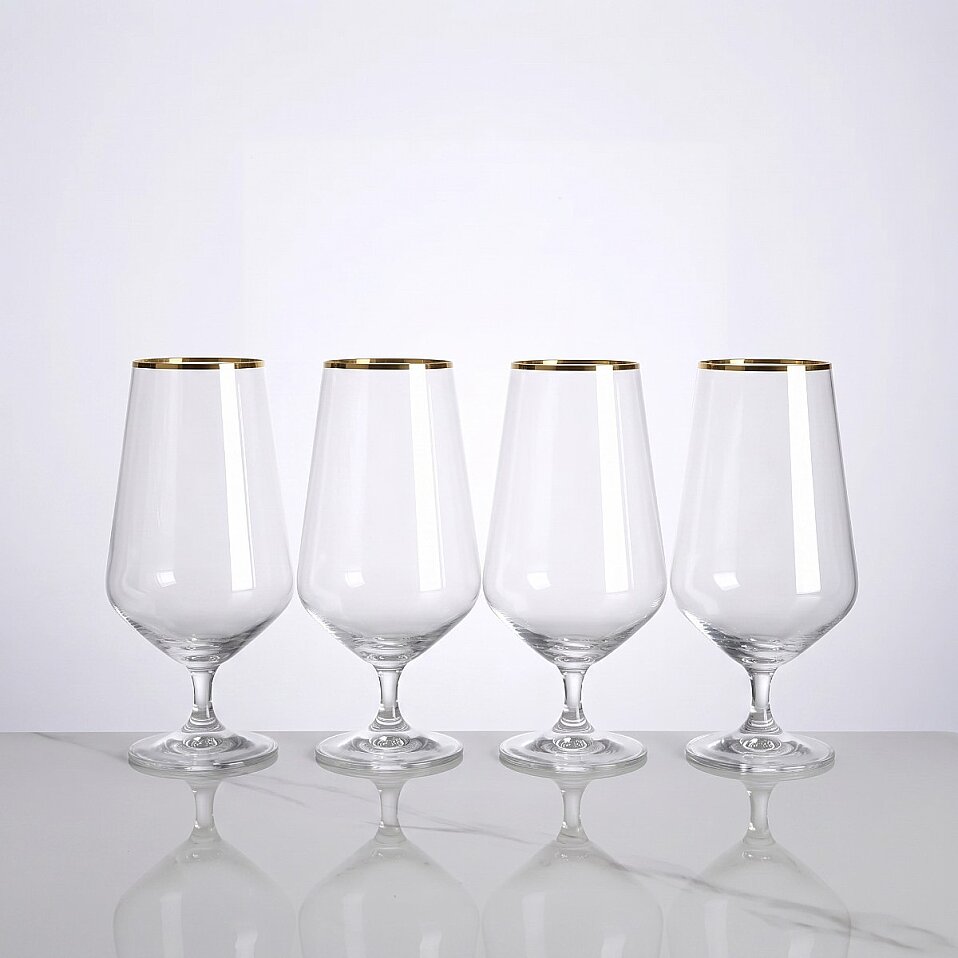 Meringue 4'lü Kristal Bira Bardağı 540 cc