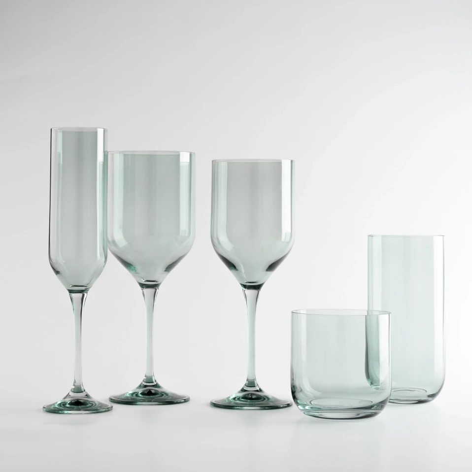 Sunset Kristal Meşrubat Bardağı Koyu Yeşil 440 cc - 3