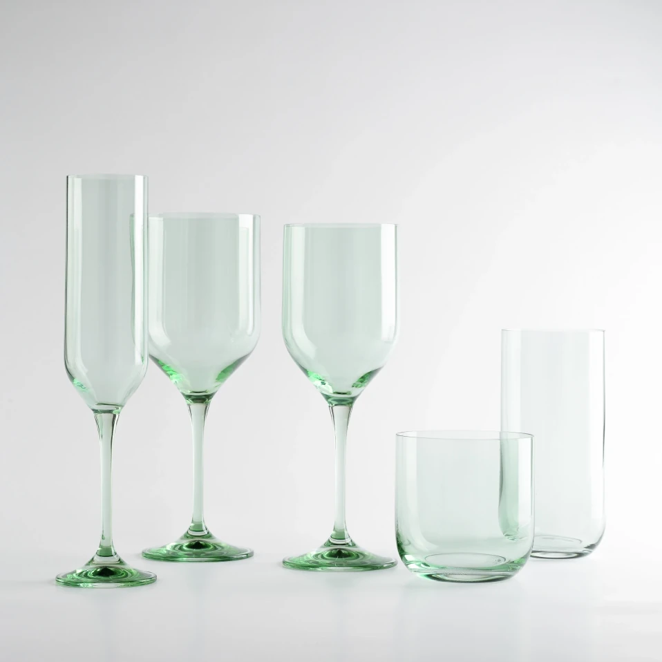 Sunset Kristal Meşrubat Bardağı Yeşil 440 cc - 3