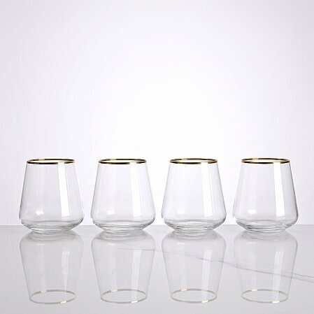 Meringue 4'lü Kristal Su Bardağı 380 cc - 1