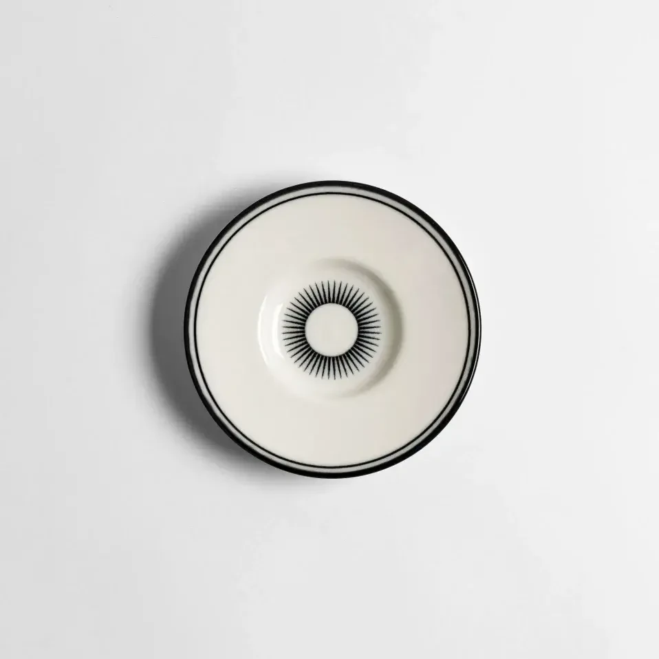 Aspen Siyah Çizgili Çay Tabağı - Qua Home