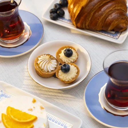 Giselle Mavi Gold Çay Tabağı - 2