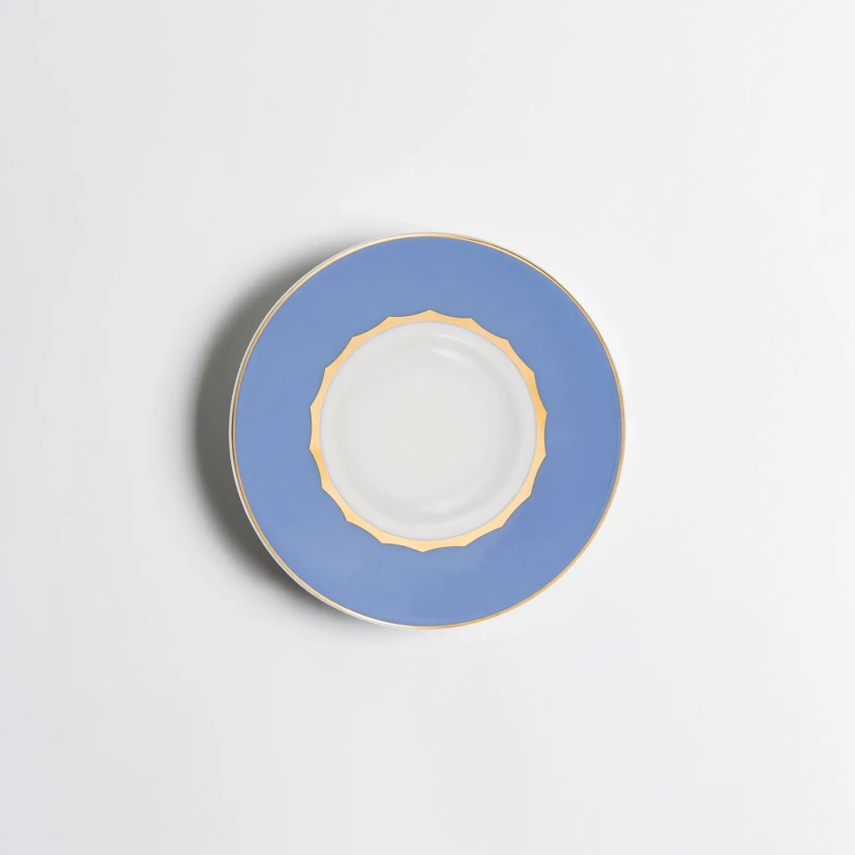 Giselle Mavi Gold Çay Tabağı - 1