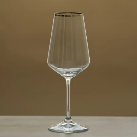 Meringue Kristal Beyaz Şarap Kadehi 350 cc - 1