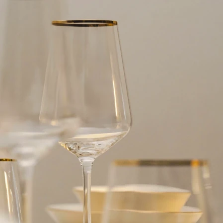 Meringue Kristal Beyaz Şarap Kadehi 350 cc - 3