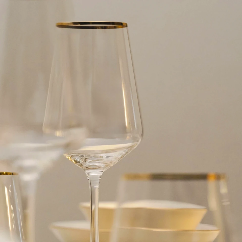 Meringue Kristal Beyaz Şarap Kadehi 350 cc - 3