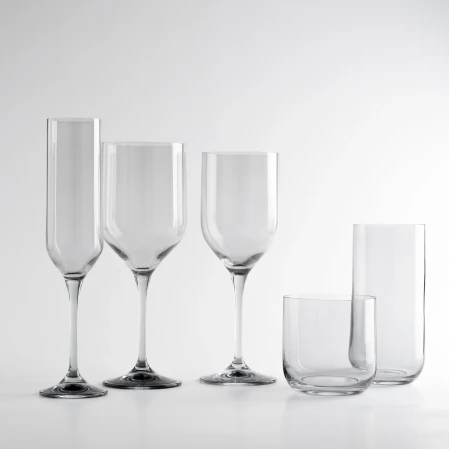 Sunset Kristal Beyaz Şarap Kadehi Antrasit 330 cc - 5