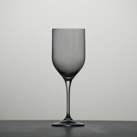 Sunset Kristal Beyaz Şarap Kadehi Antrasit 330 cc - 2