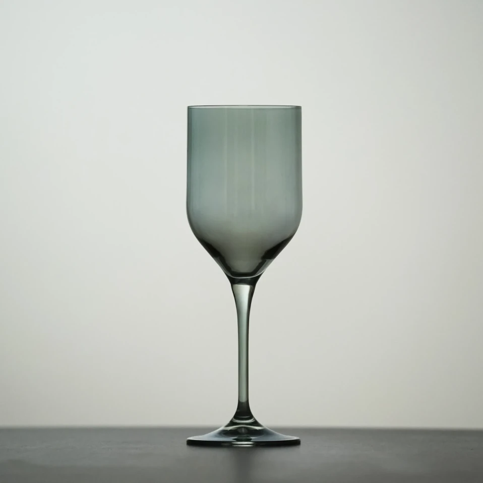Sunset Kristal Beyaz Şarap Kadehi Koyu Yeşil 330 cc - 2