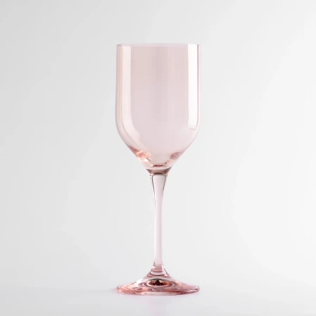 Sunset Kristal Beyaz Şarap Kadehi Pudra 330 cc 