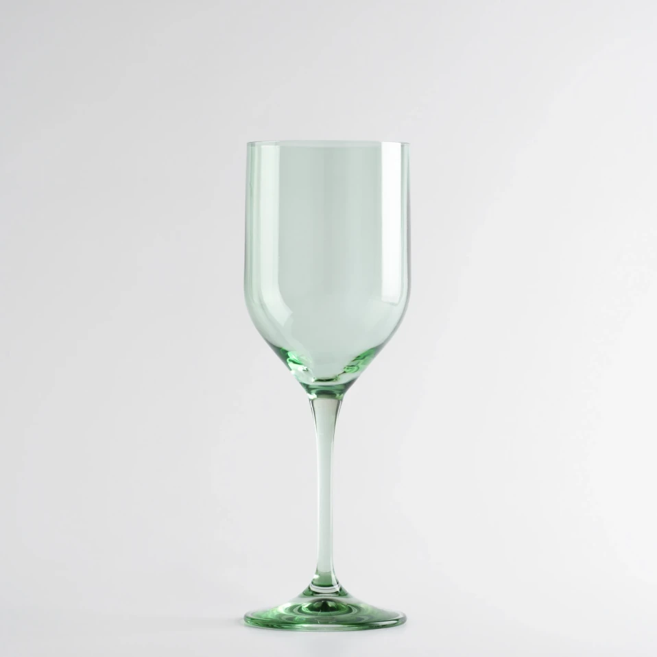 Sunset Kristal Beyaz Şarap Kadehi Yeşil 330 cc - Qua Home