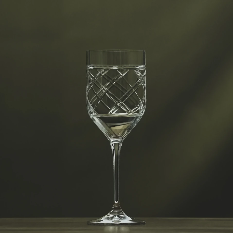 Yvette Kristal Beyaz Şarap Kadehi 330 cc - Qua Home